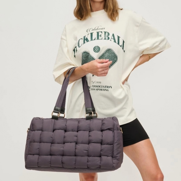 Handbags - #62184 MOST FABULOUS CHIC BOHO GETAWAY WOVEN NYLON DUFFLE BAG